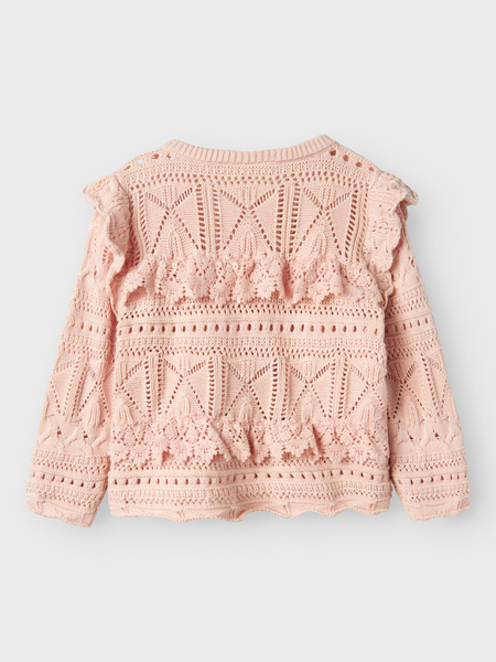 Lil' Atelier Mini DAMIA LS LOOSE KNIT - Peach Whip