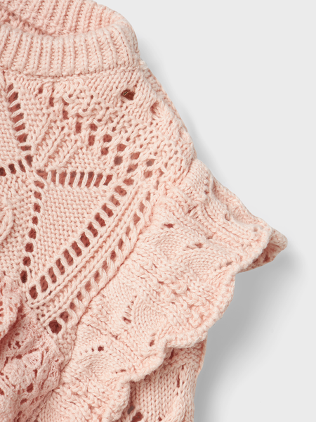 Lil' Atelier Mini DAMIA LS LOOSE KNIT - Peach Whip