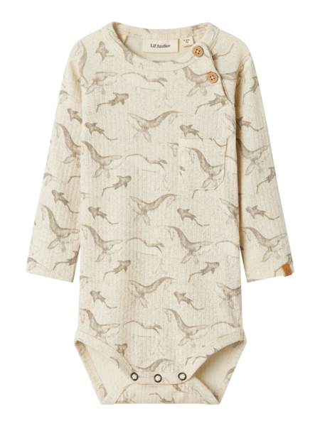 Lil' Atelier Baby GIO BOP LS SLIM BODY - Turtledove