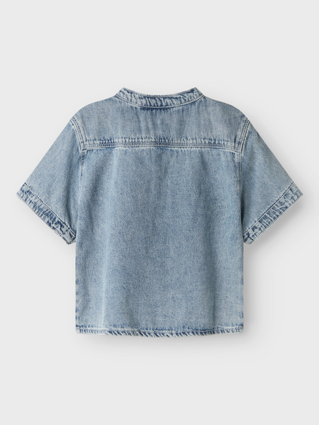 Lil' Atelier Mini FUNDO SS LOOSE DNM SHIRT - Medium Blue Denim