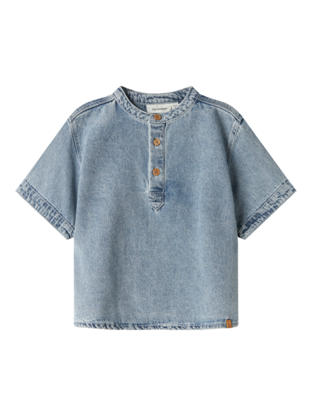 Lil' Atelier Mini FUNDO SS LOOSE DNM SHIRT - Medium Blue Denim