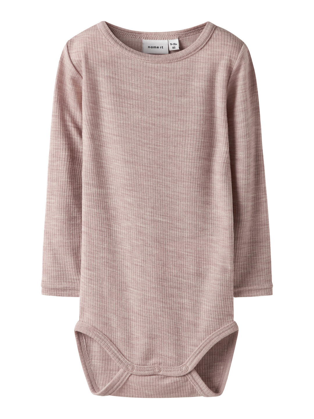 name it baby WAX WOOL RIB LS BODY NOOS - Shadow Gray - Torgunns Barneklær AS