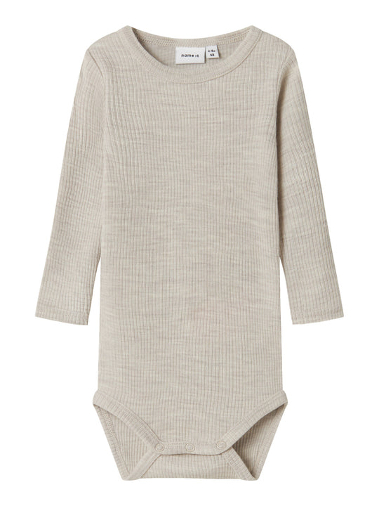 name it baby WAX WOOL RIB LS BODY NOOS - Nacreous Cloud - Torgunns Barneklær AS