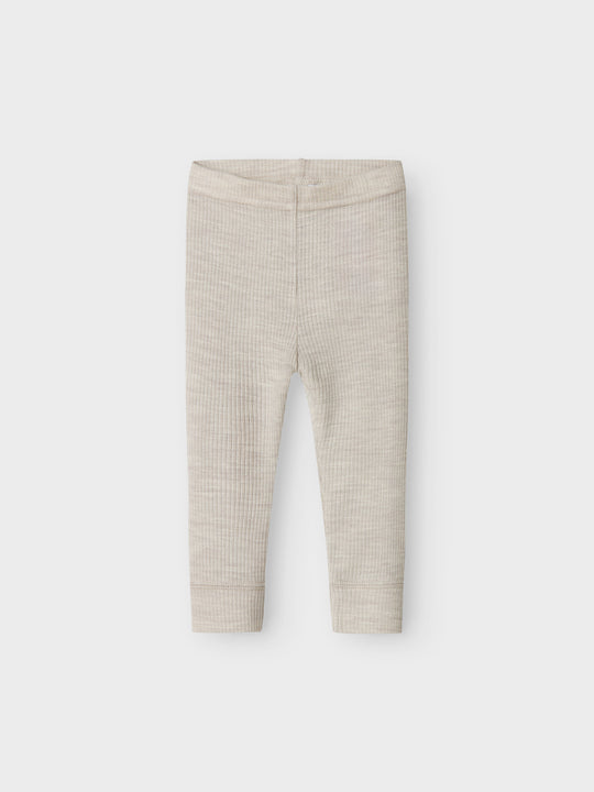 name it baby WAX WOOL RIB LEGGING NOOS - Nacreous Cloud - Torgunns Barneklær AS