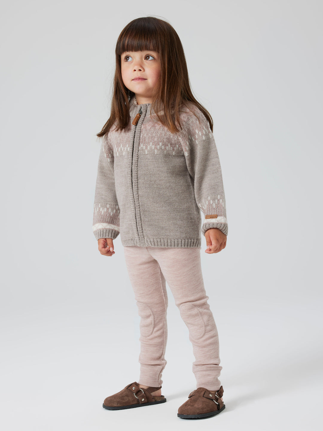 name it mini WAX WOOL RIB LEGGING NOOS - Shadow Gray - Torgunns Barneklær AS