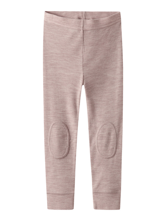name it mini WAX WOOL RIB LEGGING NOOS - Shadow Gray - Torgunns Barneklær AS