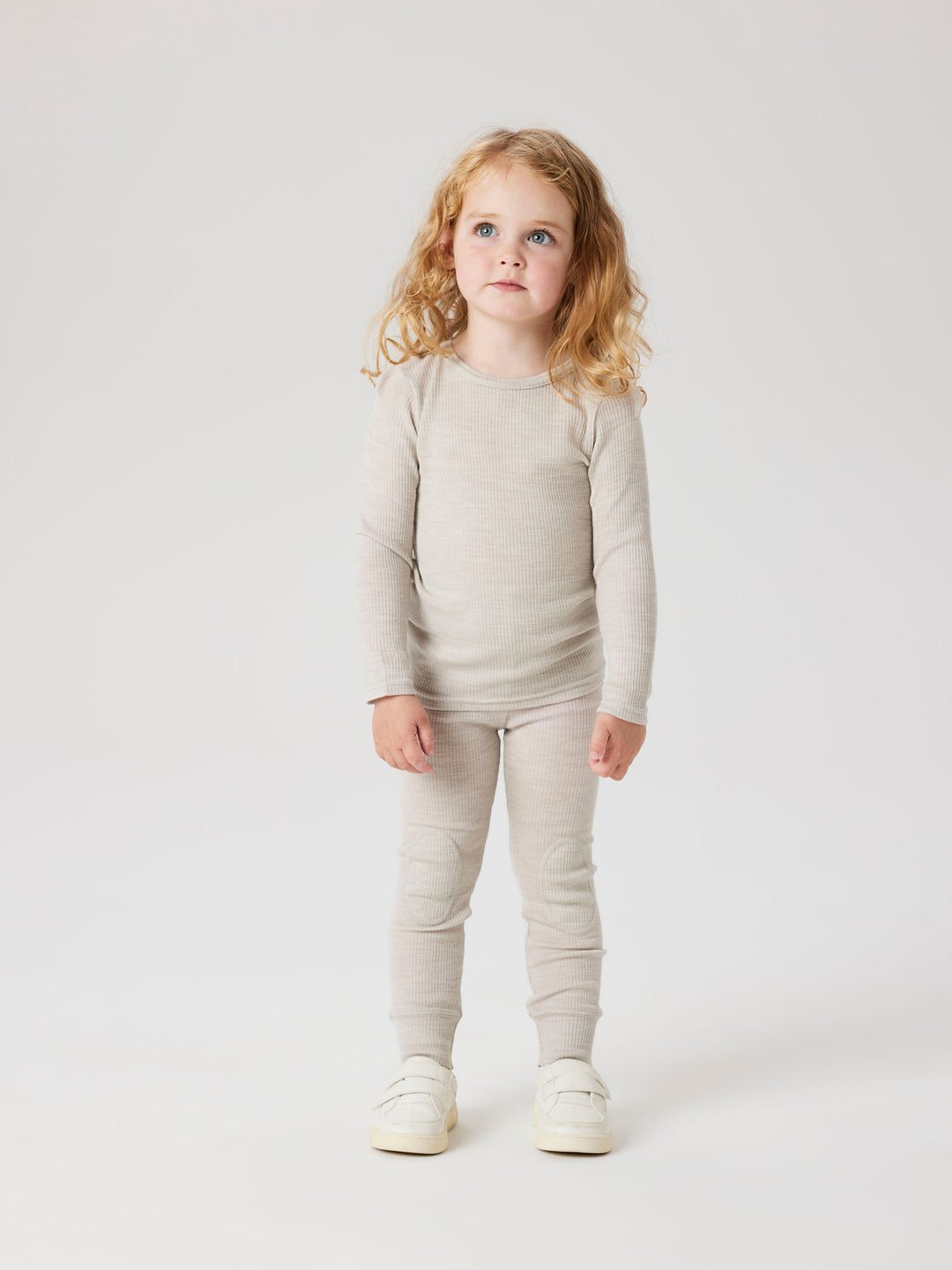 name it mini WAX WOOL RIB LEGGING NOOS - Nacreous Cloud - Torgunns Barneklær AS