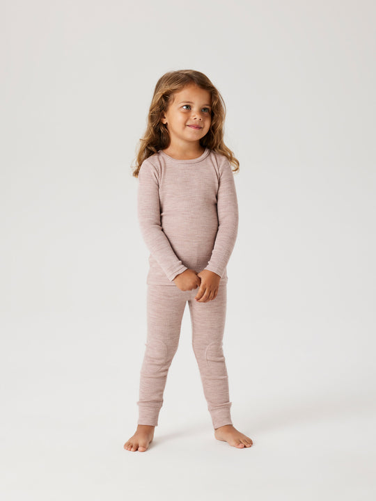 name it mini WAX WOOL RIB LS TOP NOOS - Shadow Gray - Torgunns Barneklær AS
