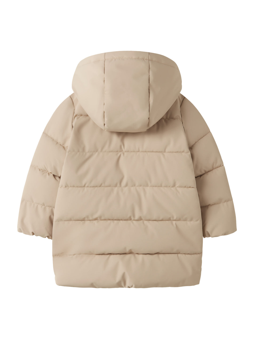 Lil' Atelier Mini LAMEDOW03 PUFFER LONG JACKET - Oxford Tan - Torgunns Barneklær AS