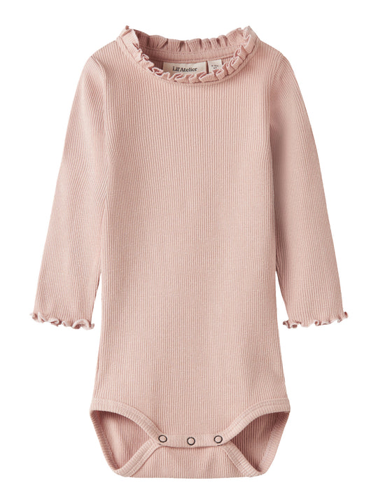 Lil' Atelier Baby NORA LS SLIM BODY - Cameo Rose - Torgunns Barneklær AS