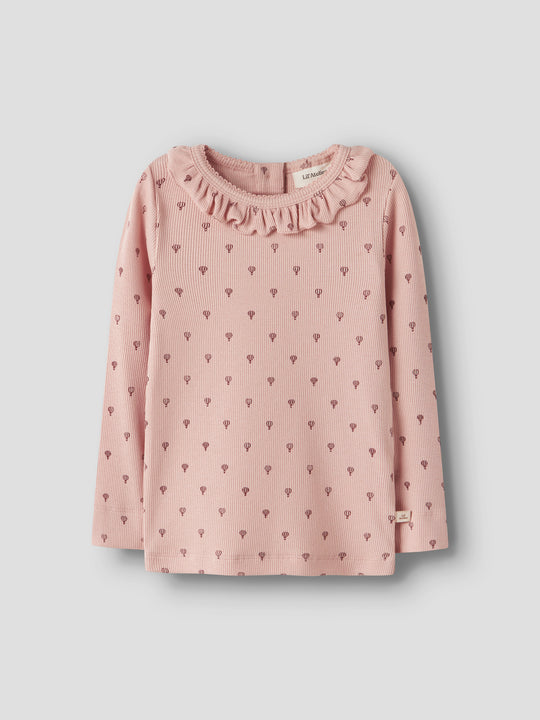Lil' Atelier MINI GAGO KIS LS SLIM TOP - Cameo Rose