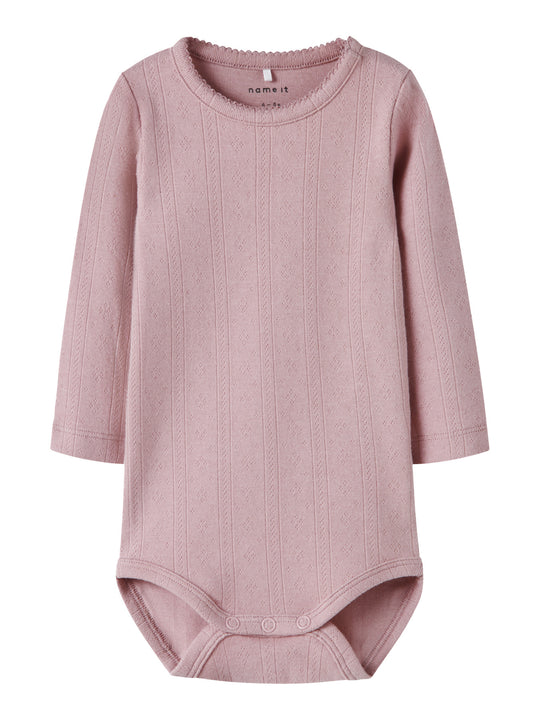 name it baby OKLAHOMA LS BODY - Burnished Lilac - Torgunns Barneklær AS