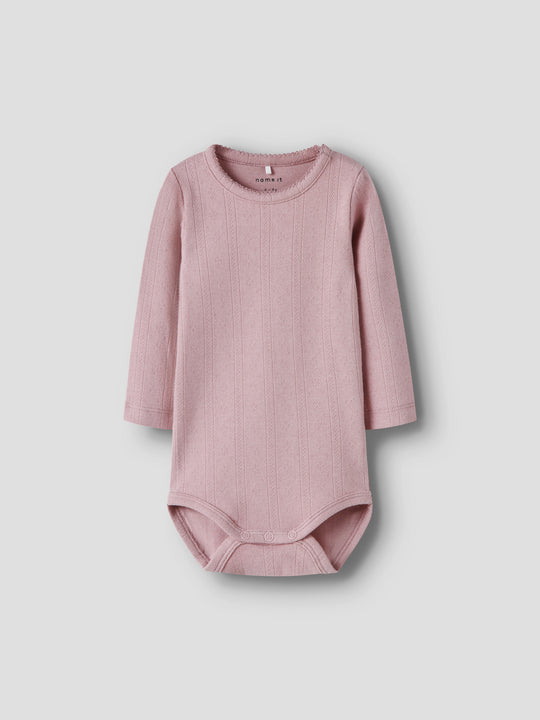 name it baby OKLAHOMA LS BODY - Burnished Lilac - Torgunns Barneklær AS