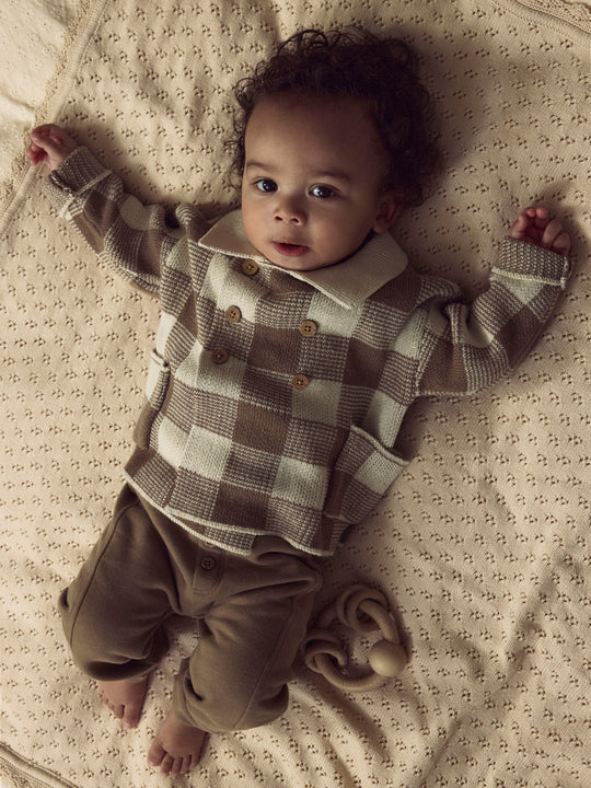 Lil' Atelier Baby ILONDON RAS LOOSE SWEAT PANT - Sepia Tint