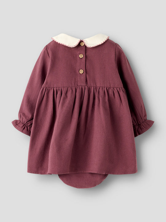 Lil' Atelier Baby REBEL LS BODY DRESS SOLID - Catawba Grape