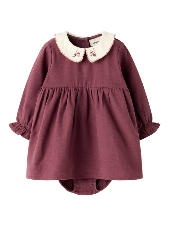 Lil' Atelier Baby REBEL LS BODY DRESS SOLID - Catawba Grape
