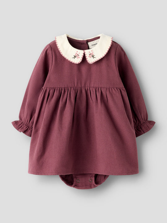 Lil' Atelier Baby REBEL LS BODY DRESS SOLID - Catawba Grape
