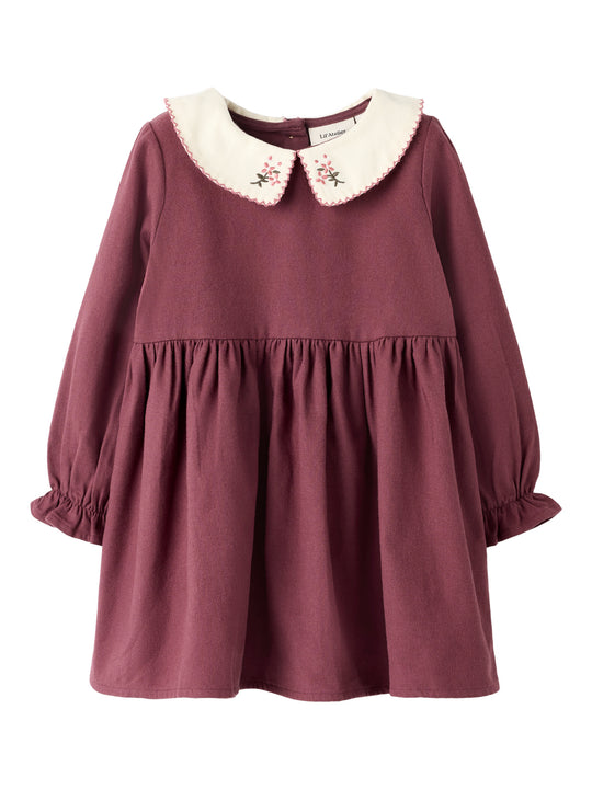 Lil' Atelier Mini REBEL LS DRESS SOLID - Catawba Grape