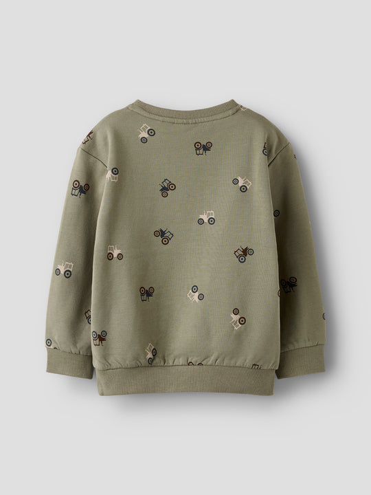 name it mini NIVANO LS SWEAT - Dusty Olive - Torgunns Barneklær AS