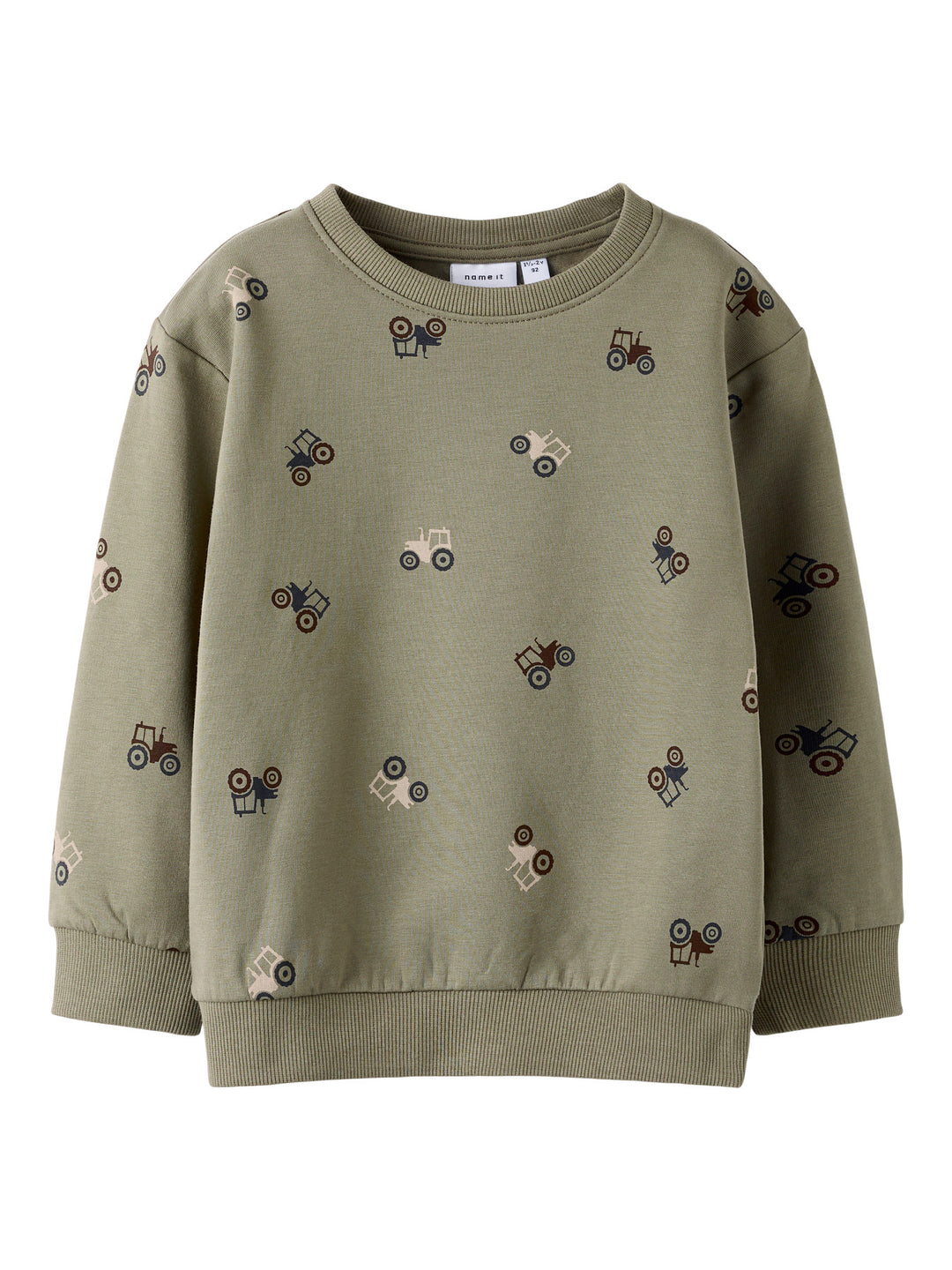 name it mini NIVANO LS SWEAT - Dusty Olive - Torgunns Barneklær AS