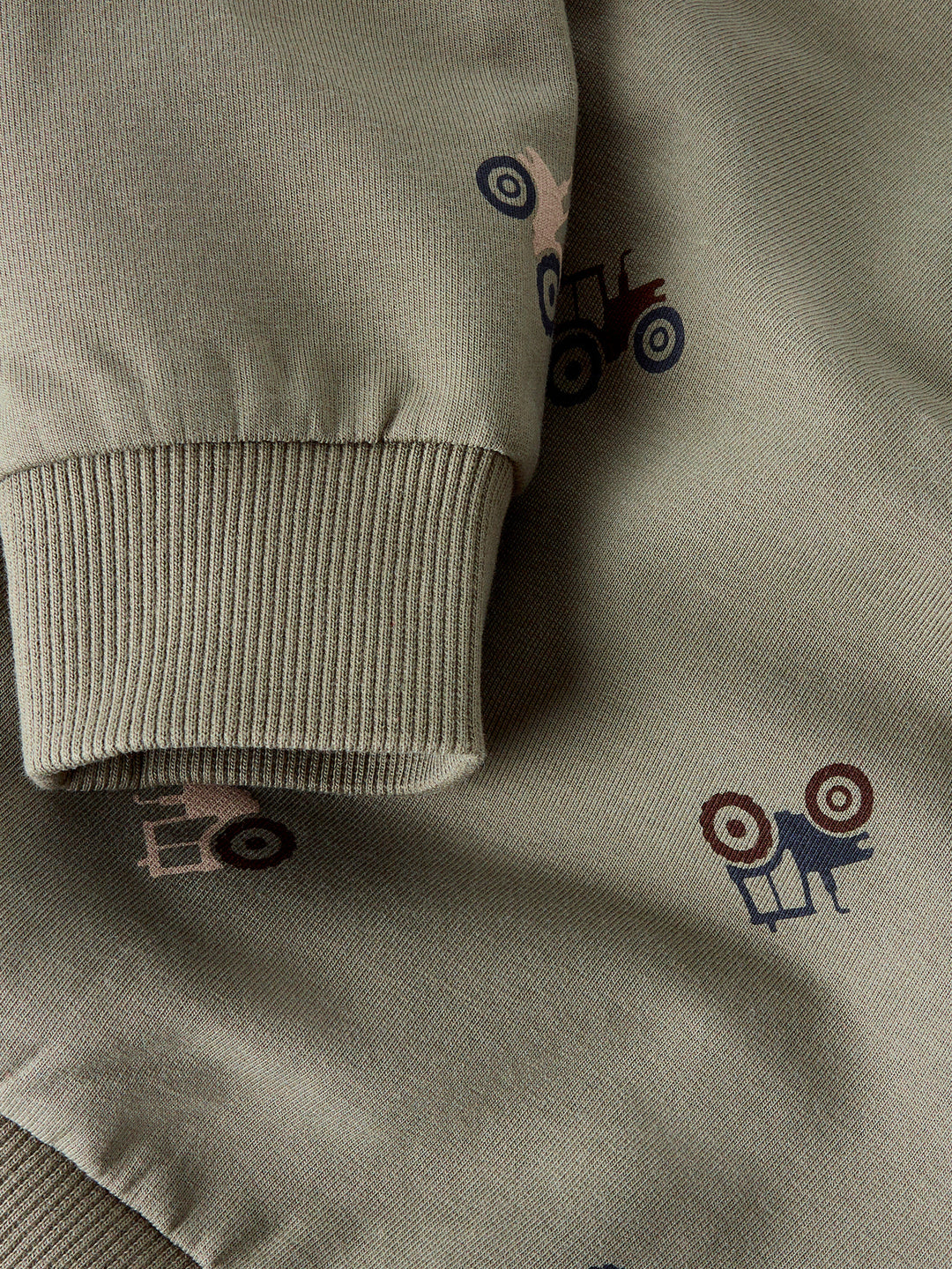 name it mini NIVANO LS SWEAT - Dusty Olive - Torgunns Barneklær AS