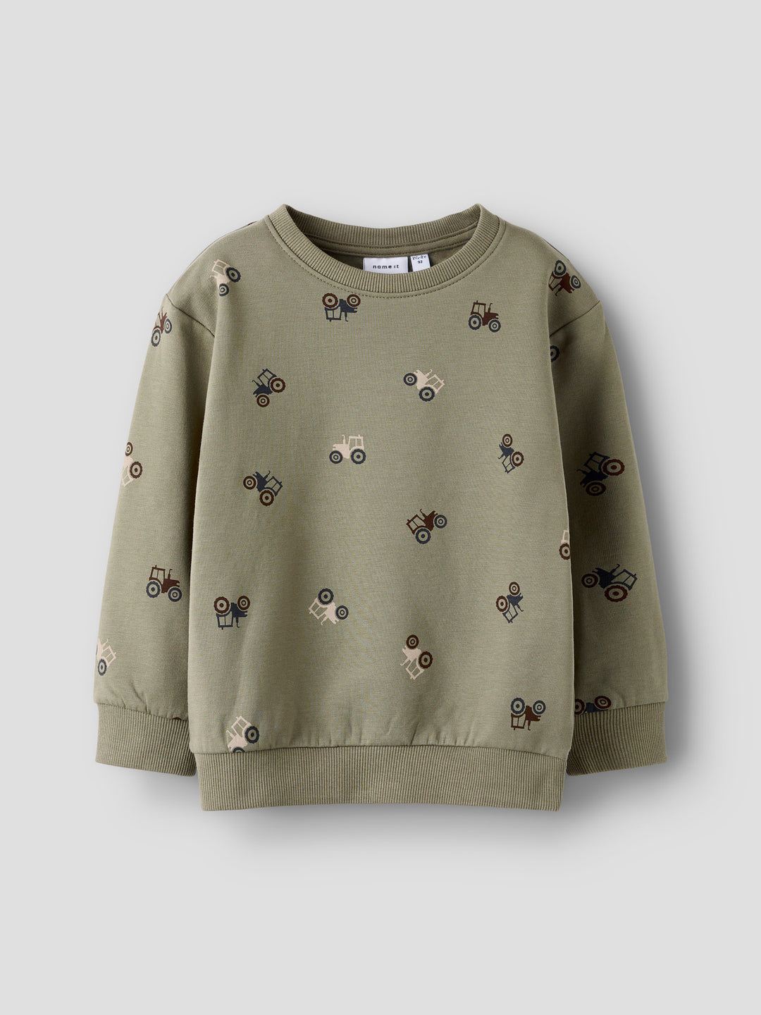name it mini NIVANO LS SWEAT - Dusty Olive - Torgunns Barneklær AS