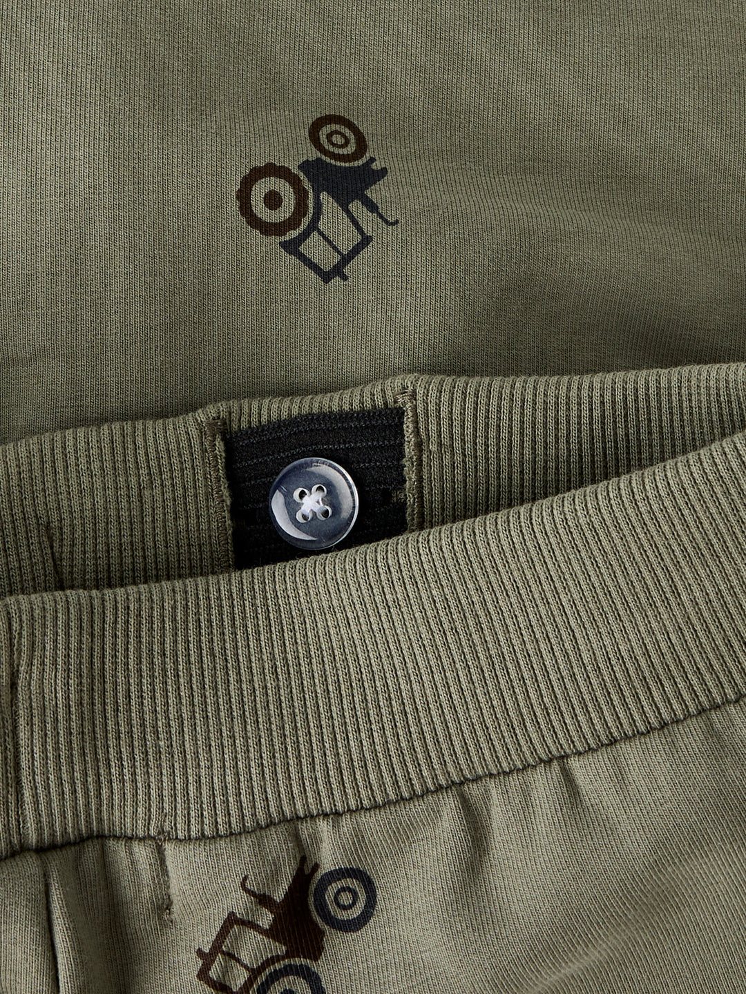 name it mini NIVANO NREG SWE PANT - Dusty Olive - Torgunns Barneklær AS