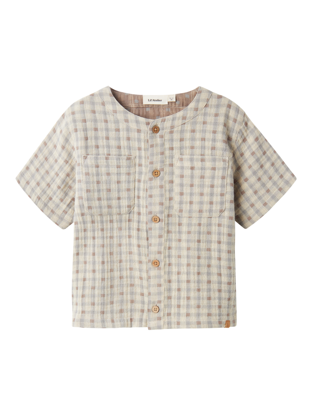 Lil' Atelier Mini JOEY SS SHIRT - Bleached Sand - Torgunns Barneklær AS