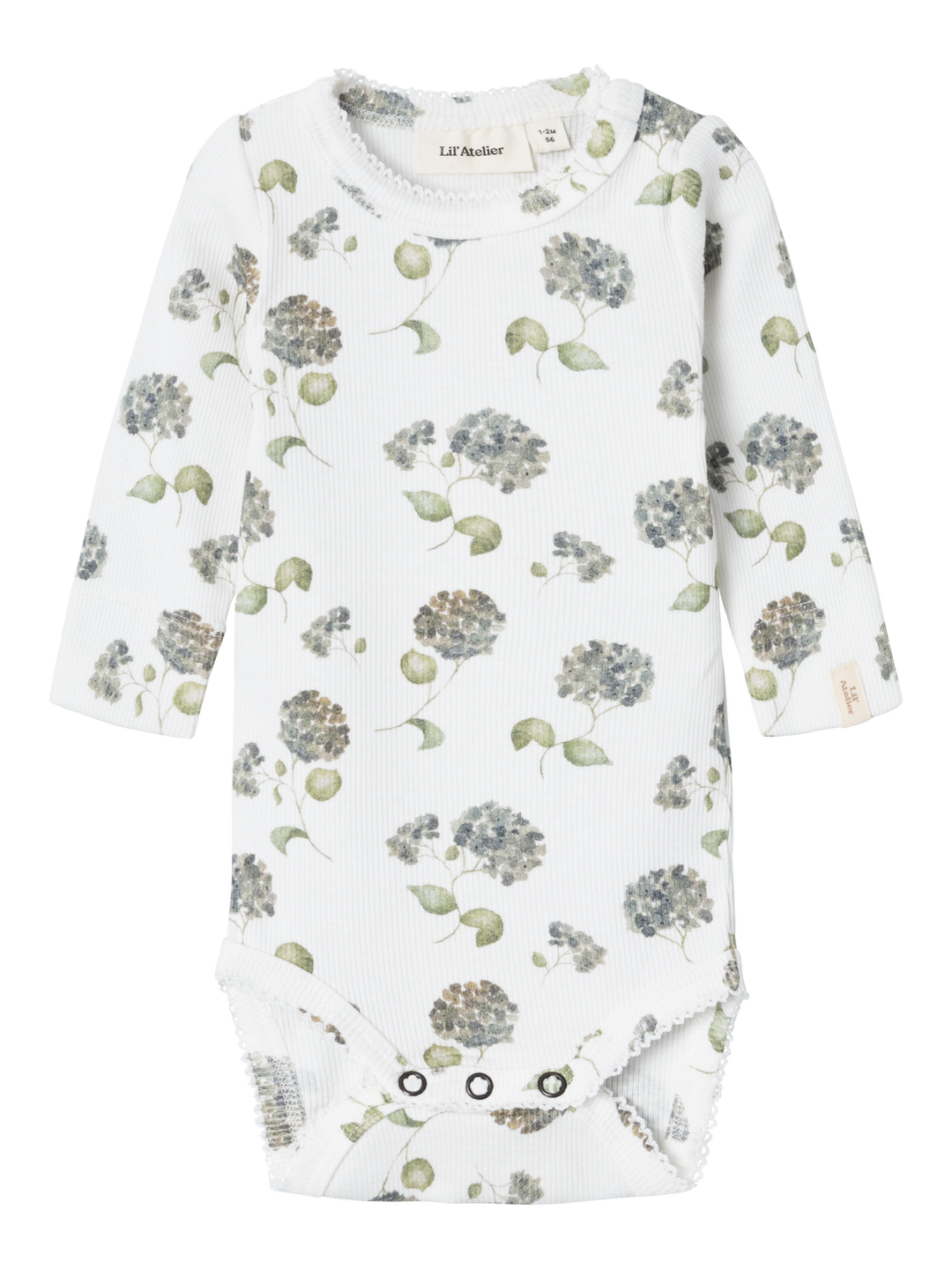 Lil' Atelier Baby GAVO LS SLIM BODY - Coconut Milk Blue Flower