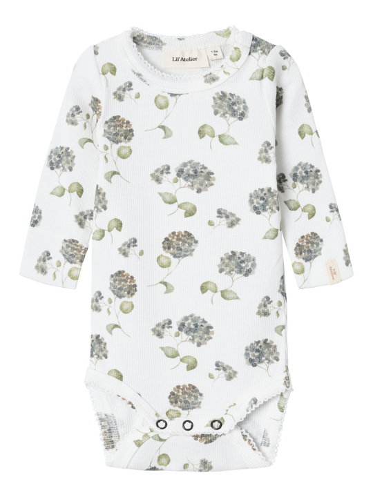 Lil' Atelier Baby GAVO LS SLIM BODY - Coconut Milk Blue Flower