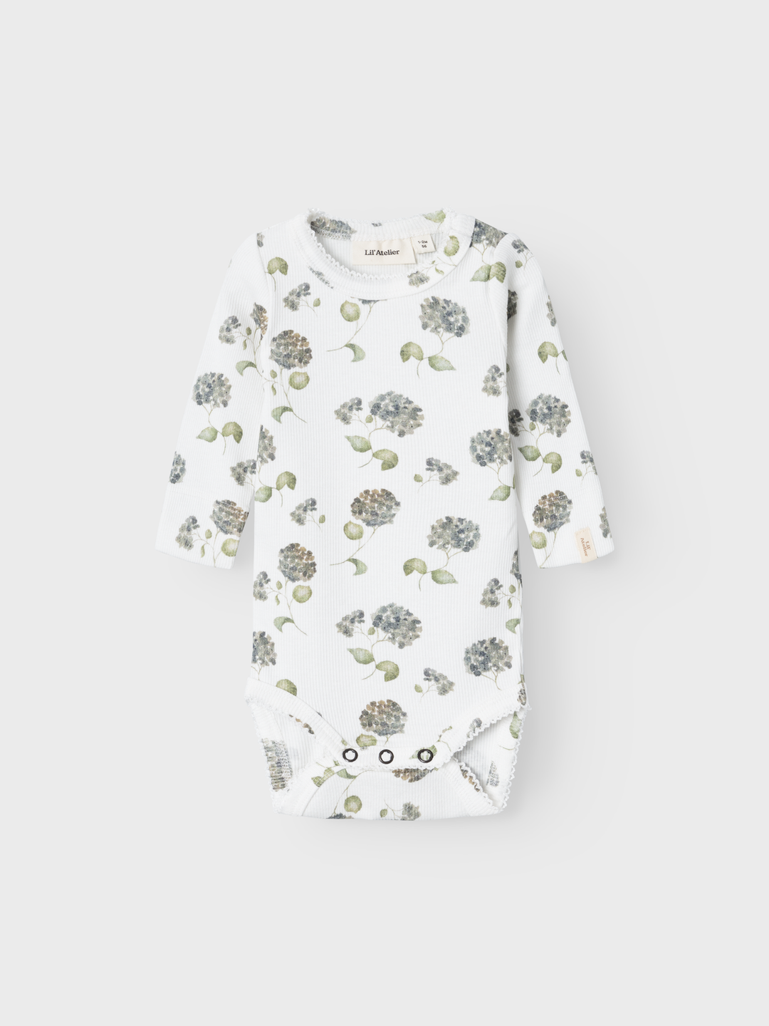 Lil' Atelier Baby GAVO LS SLIM BODY - Coconut Milk Blue Flower