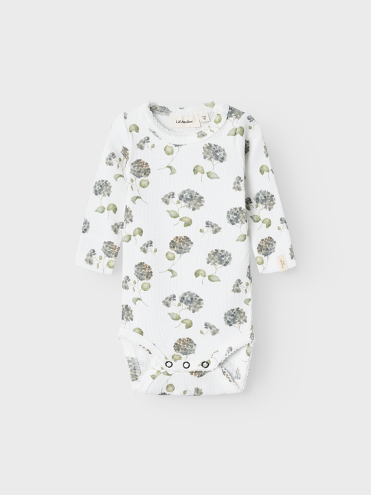 Lil' Atelier Baby GAVO LS SLIM BODY - Coconut Milk Blue Flower