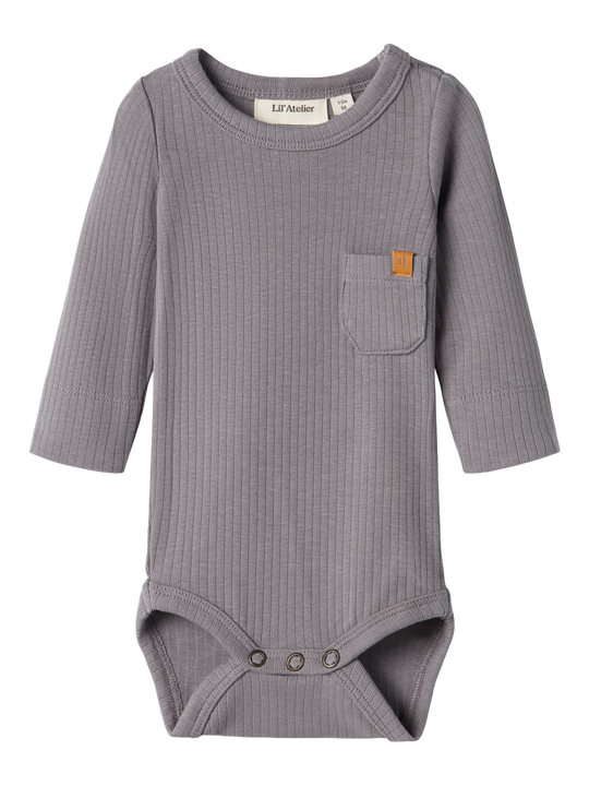 Lil' Atelier Baby GIO BEN LS SLIM BODY - Silver Filigree