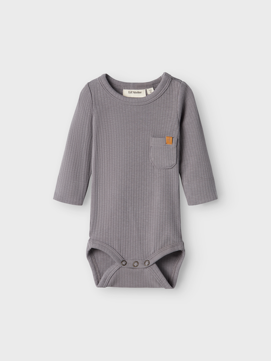 Lil' Atelier Baby GIO BEN LS SLIM BODY - Silver Filigree