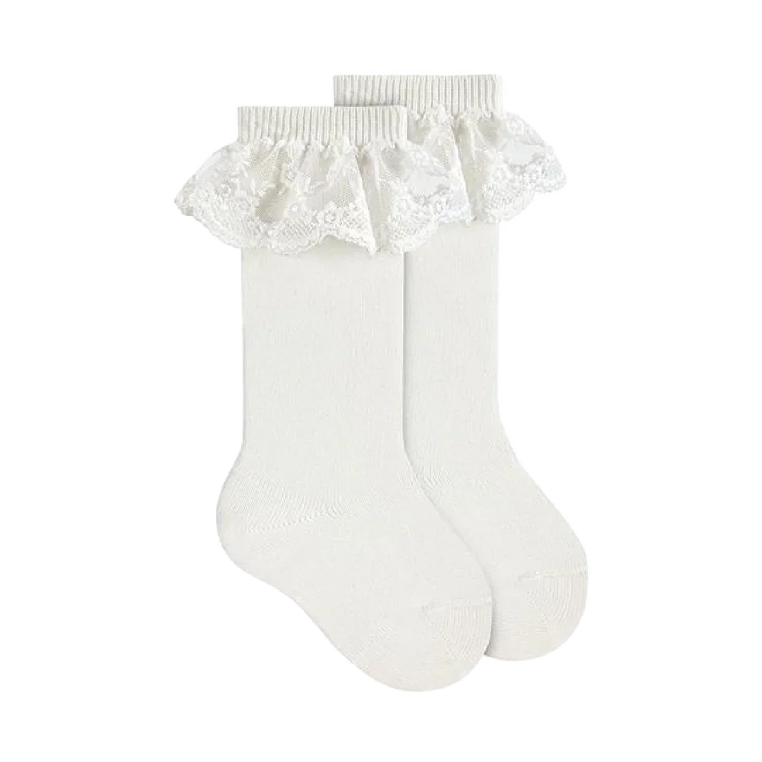 Còndor | Knesokk m/blonde - Offwhite