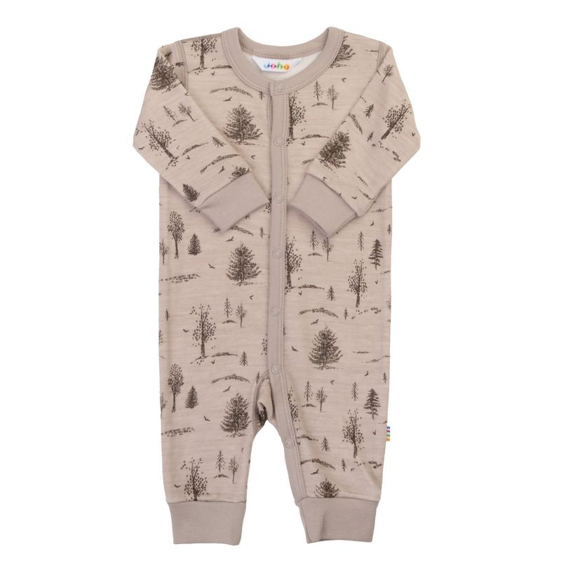 Joha Ull/Bambus Heldress – Beige Skog