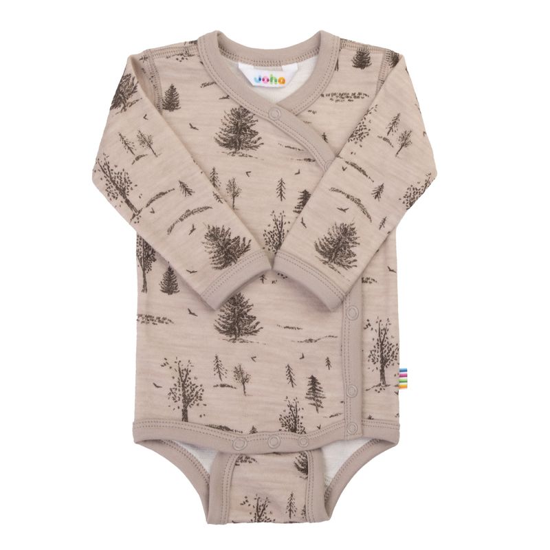 Joha Ull/Bambus Omslagsbody – Beige Skog