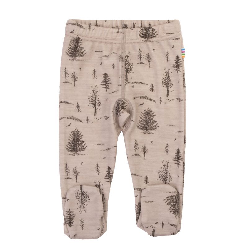 Joha Ull/Bambus Leggings m/Fot – Beige Skog