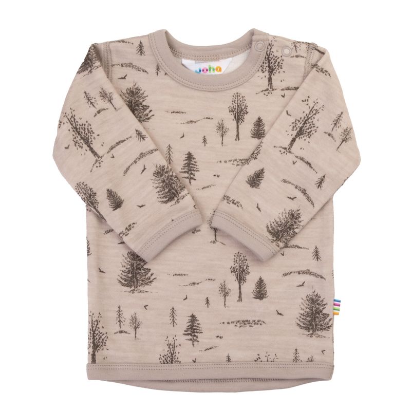 Joha Ull/Bambus Genser – Beige Skog
