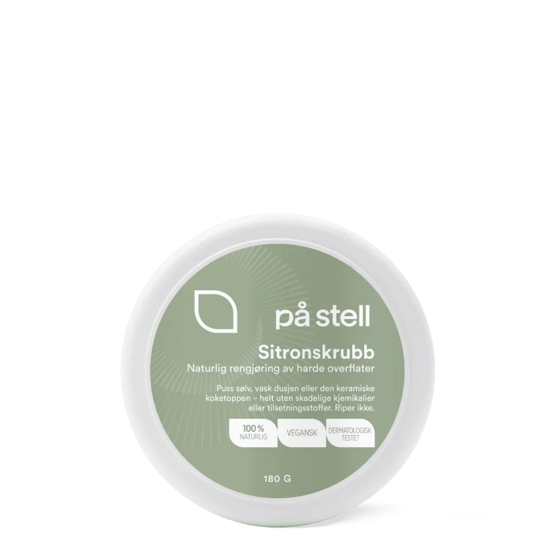 På Stell sitronskrubbe for naturlig rengjøring av harde overflater, 100% naturlig og vegansk, 180 g