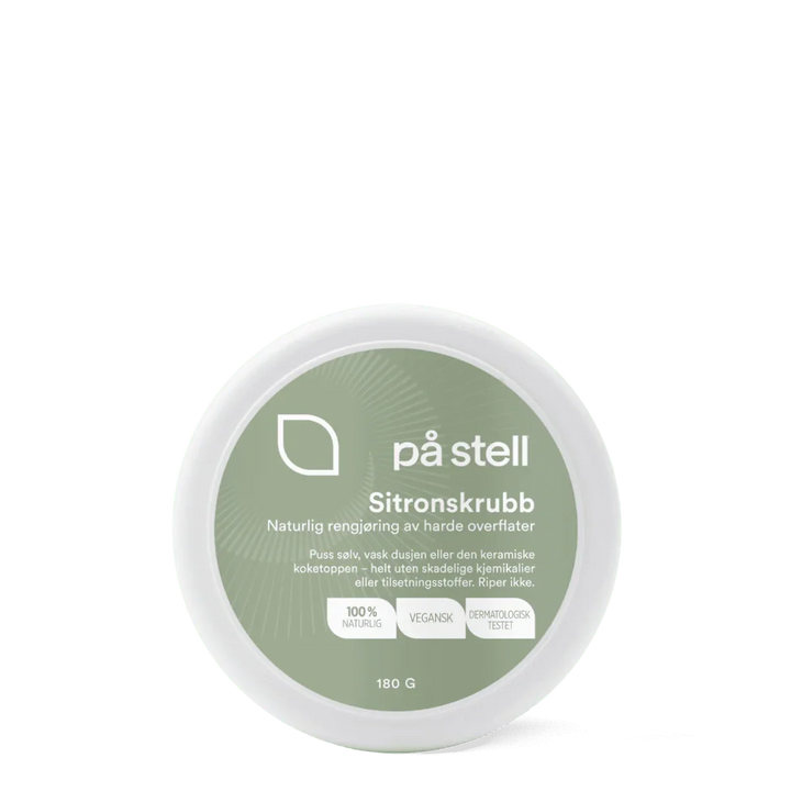 På Stell sitronskrubbe for naturlig rengjøring av harde overflater, 100% naturlig og vegansk, 180 g