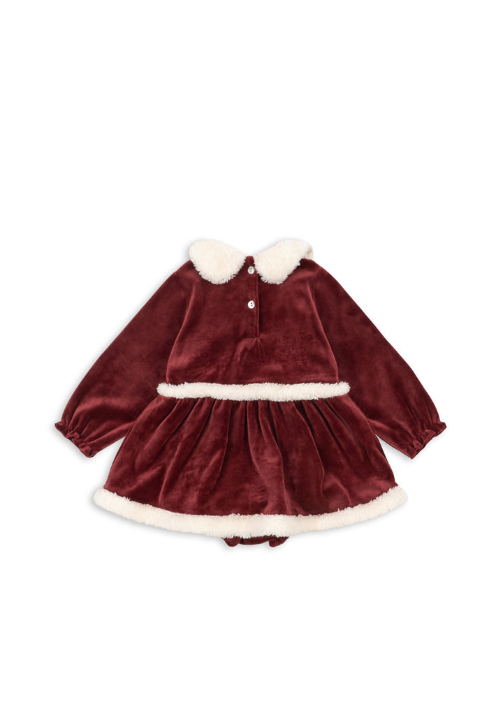 Konges Sløjd | Christmas Romper Dress julekjole – Red Dahlia