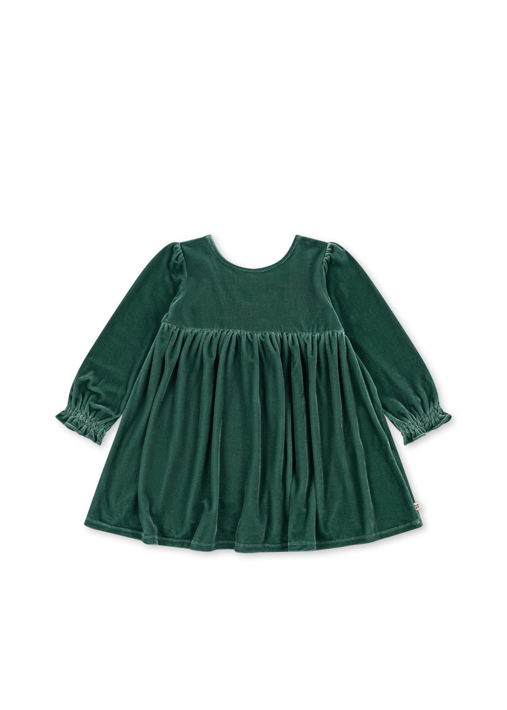 Konges Sløjd | Gia Bow Dress fløyelskjole – Fir