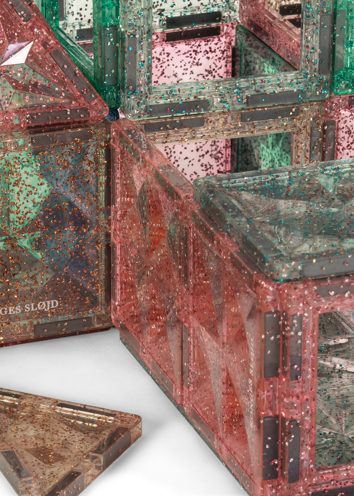 Konges Sløjd | Piece by Piece Magnetic Build Glitter – 100 deler