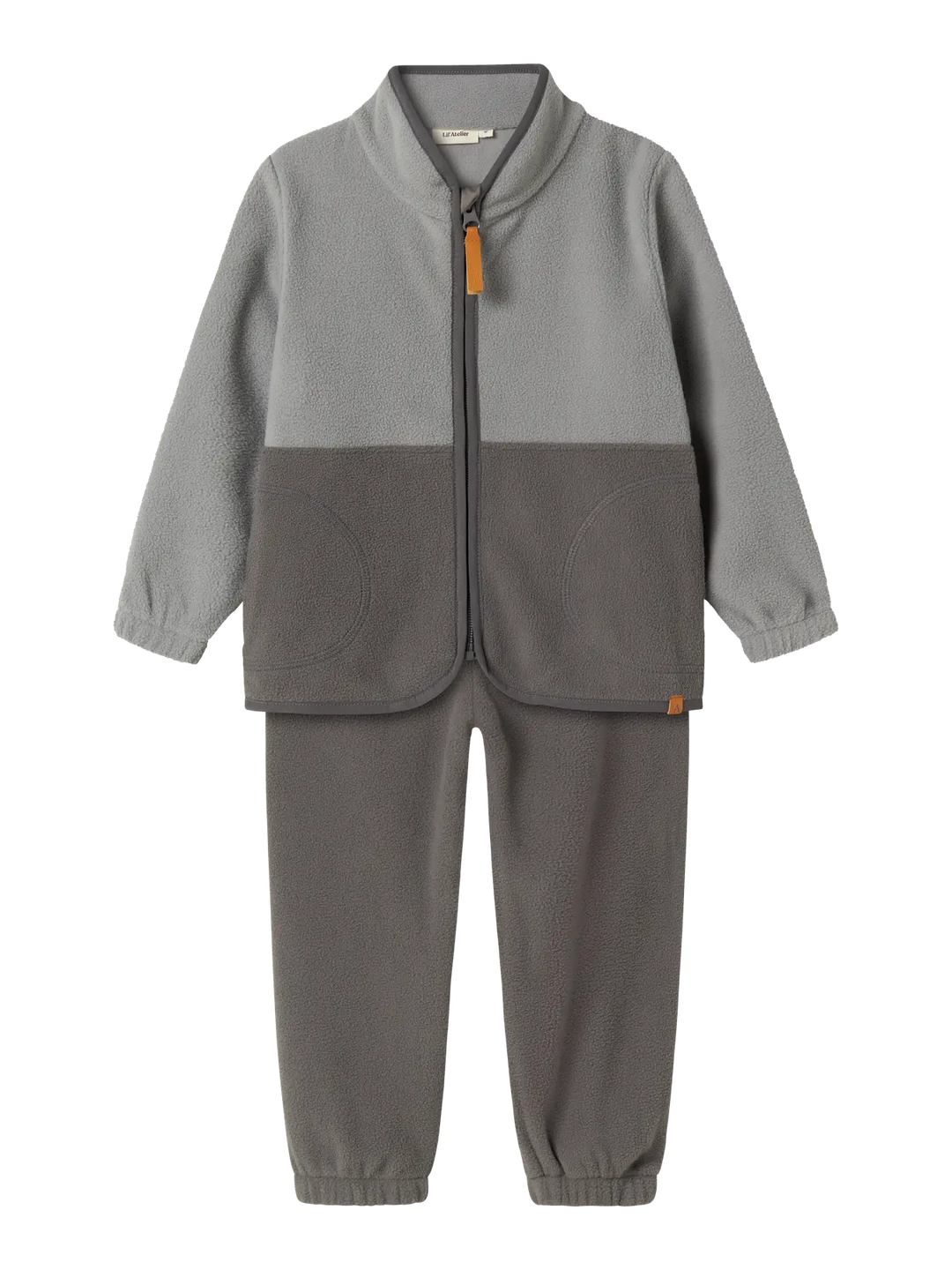 Lil' Atelier Mini LASPEKTRA FLEECE SET - Ultimate Grey - Torgunns Barneklær AS