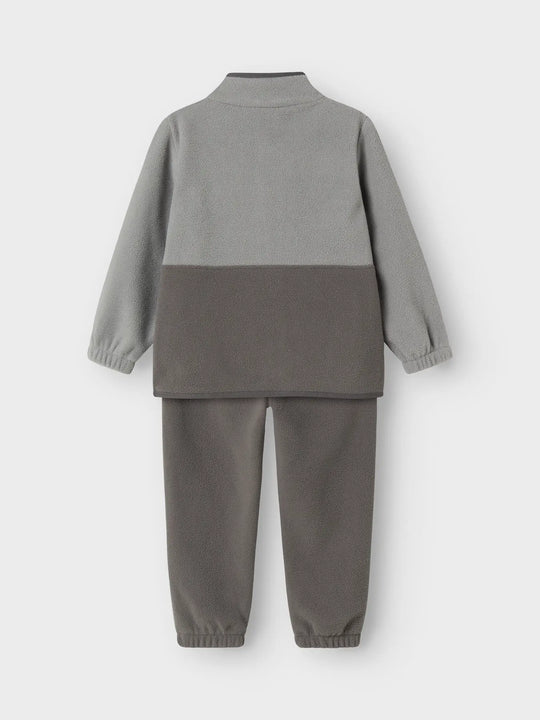 Lil' Atelier Mini LASPEKTRA FLEECE SET - Ultimate Grey - Torgunns Barneklær AS