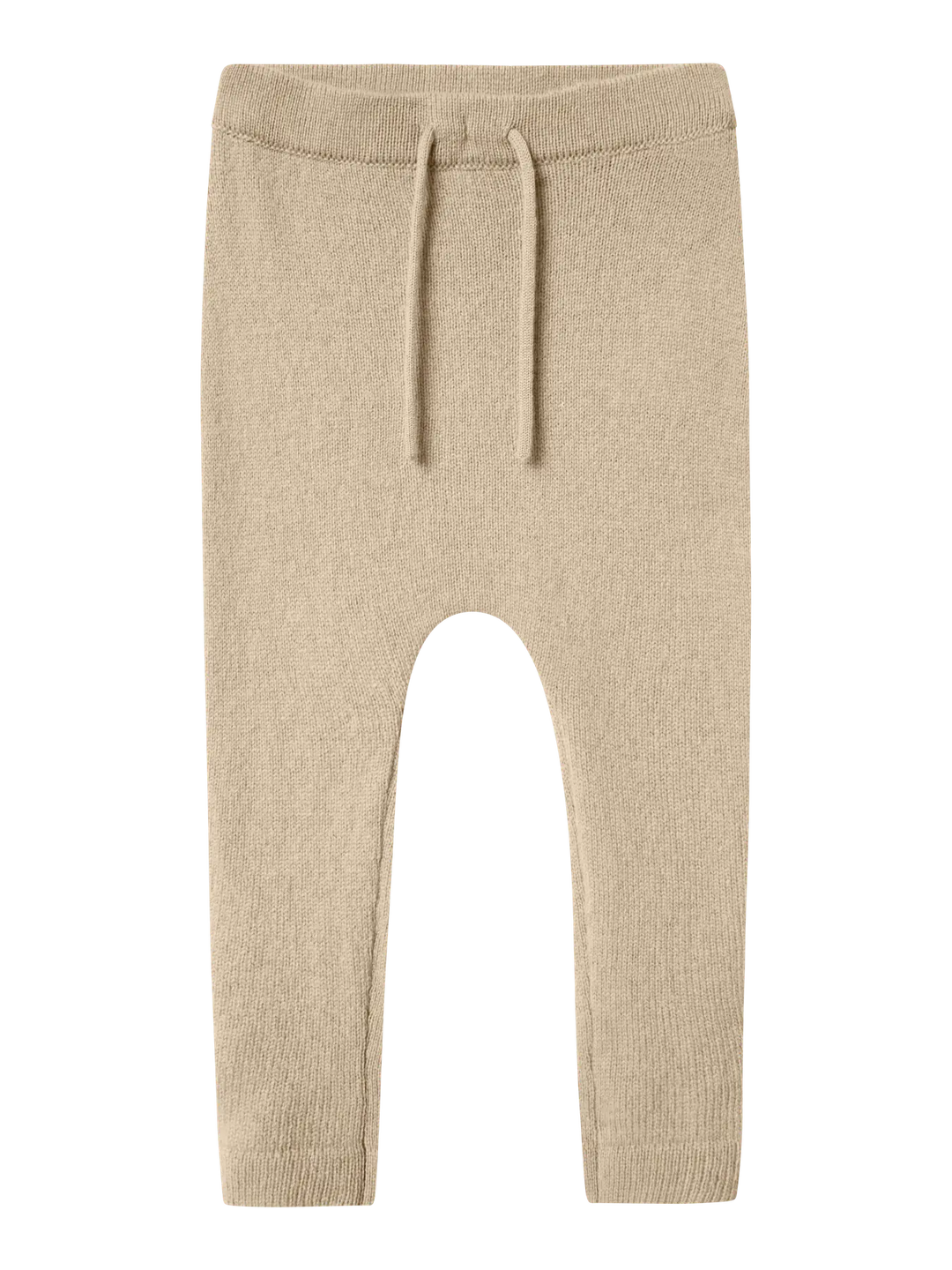 Lil' Atelier Mini WOOL NALIO KNIT PANT - Safari Melange - Torgunns Barneklær AS