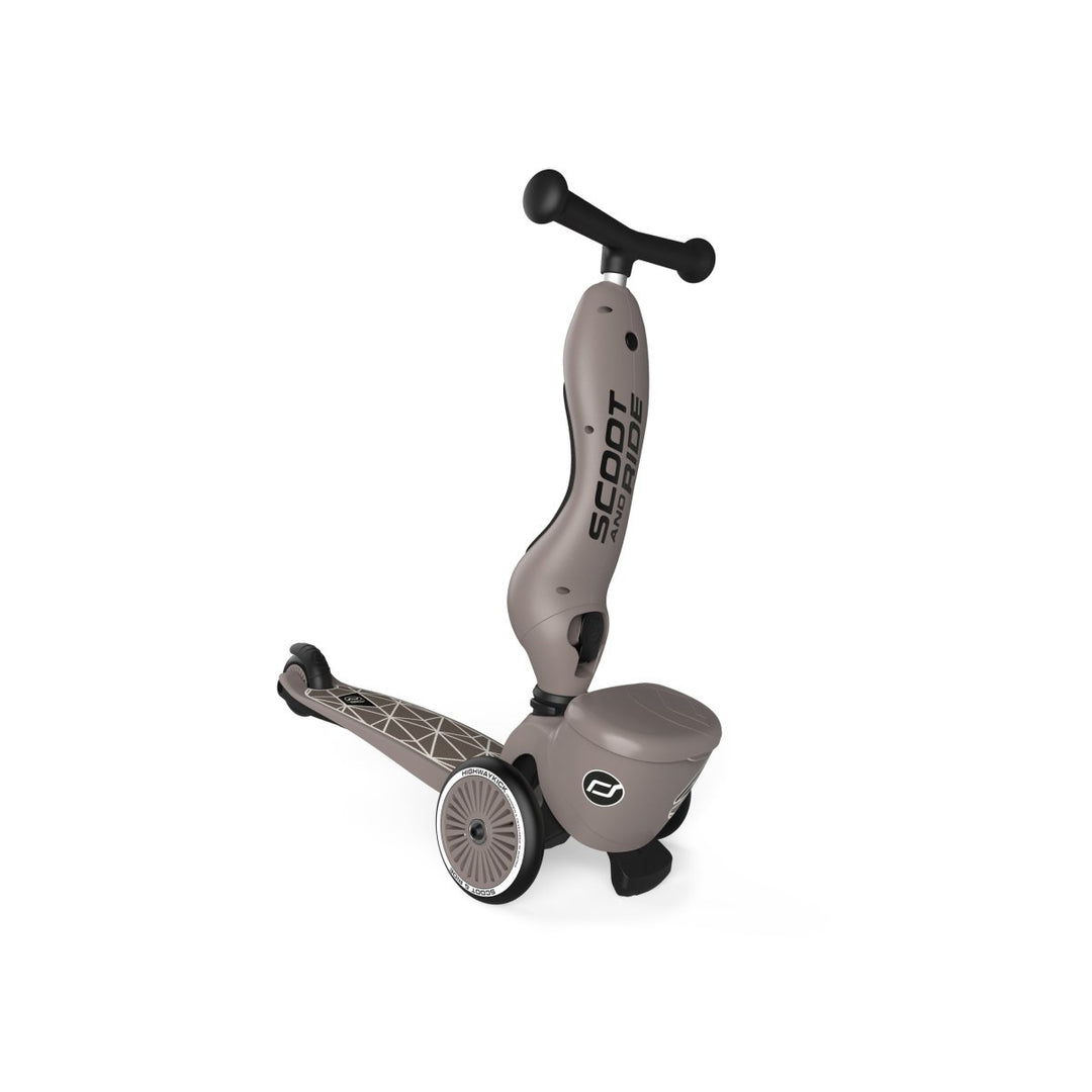 Scoot & Ride | Sparkesykkel Highwaykick 1 Lifestyle - Brown lines | Torgunns Barneklær AS