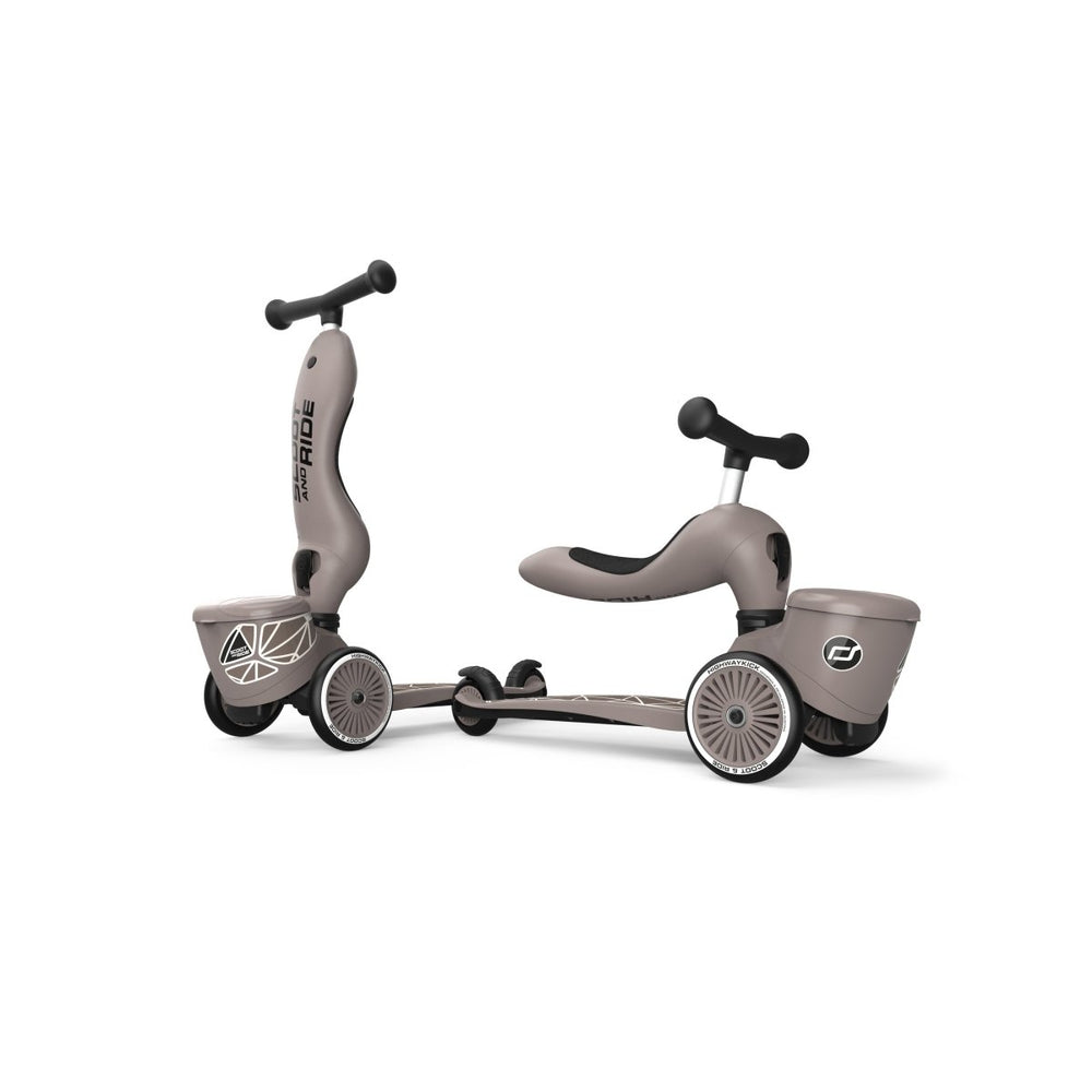 Scoot & Ride | Sparkesykkel Highwaykick 1 Lifestyle - Brown lines | Torgunns Barneklær AS