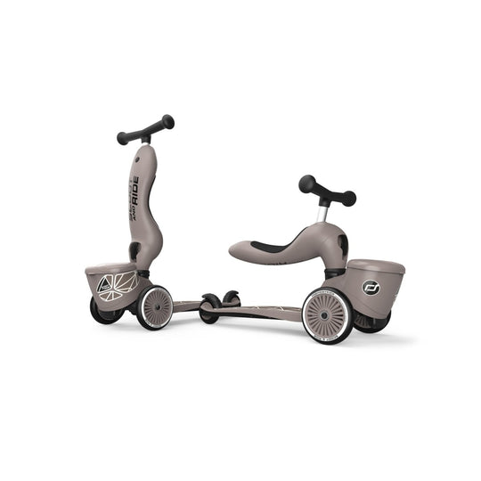 Scoot & Ride | Sparkesykkel Highwaykick 1 Lifestyle - Brown lines | Torgunns Barneklær AS